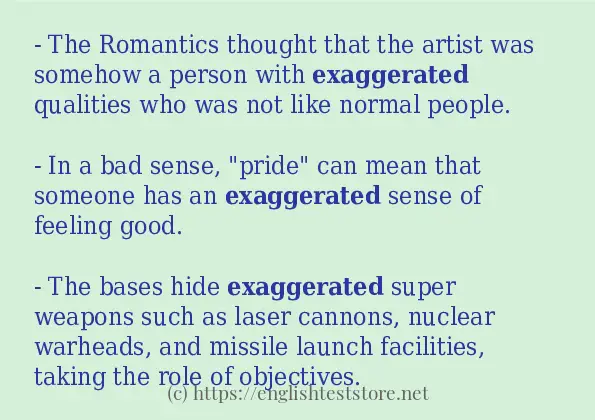 exaggerated - example sentences