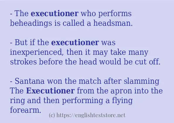 executioner some example sentences