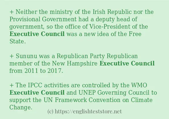 executive council some ways to use