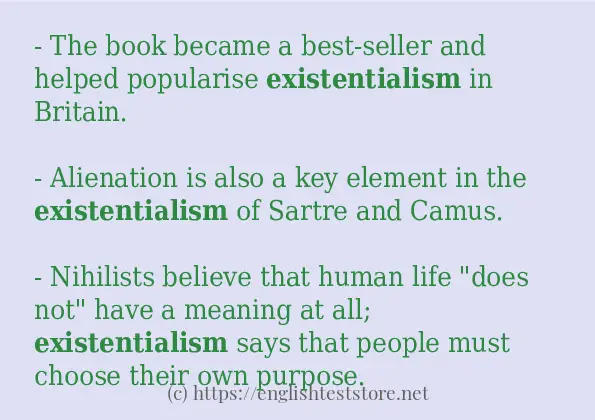 existentialism use in-sentences