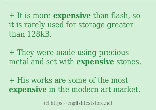 expensive - example sentences