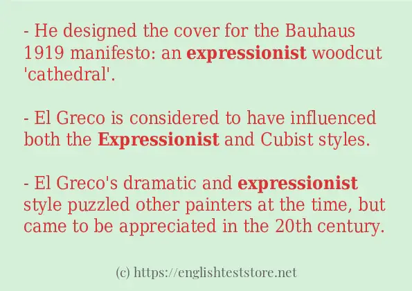 expressionist - example sentences
