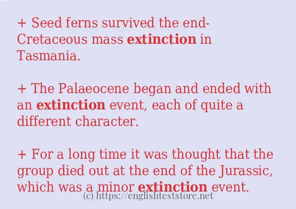 extinction - some sentence examples