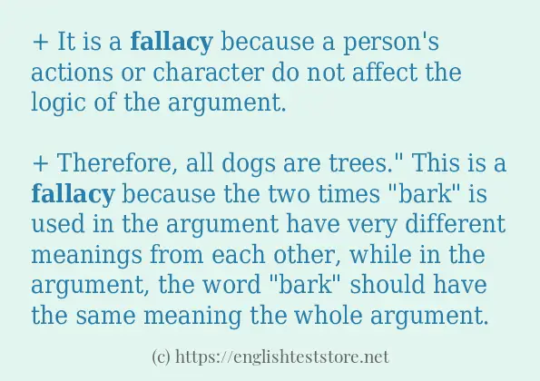 Fallacy Some Sentence Examples Englishteststore Blog 