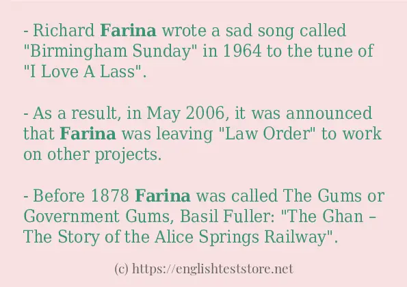 farina how to use? farina how to use?