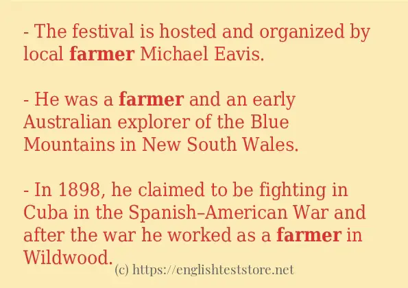 farmer some example sentences