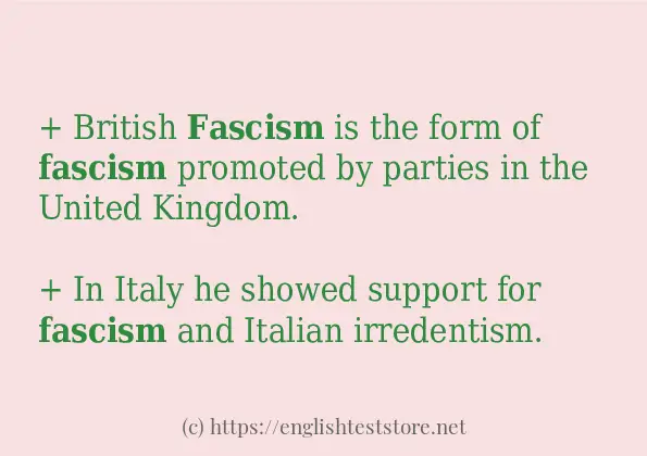 fascism - some sentence examples