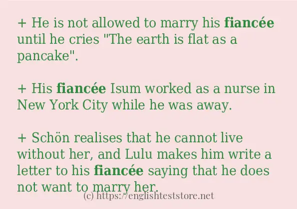fiancée in-sentences