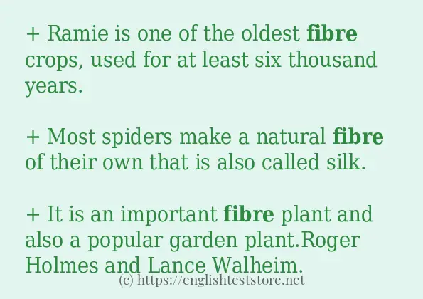 fibre - example sentences