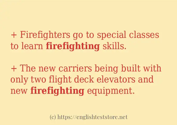 firefighting - some sentence examples