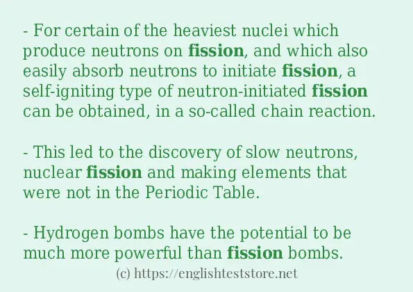 fission - sentence examples