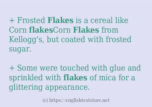 flakes in-sentences