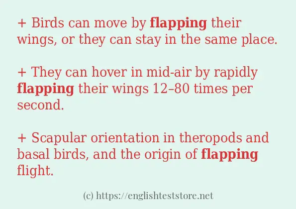 flapping use in-sentences