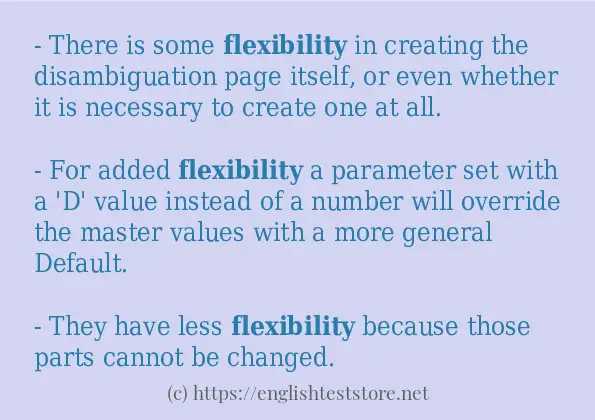 flexibility how to use in sentences