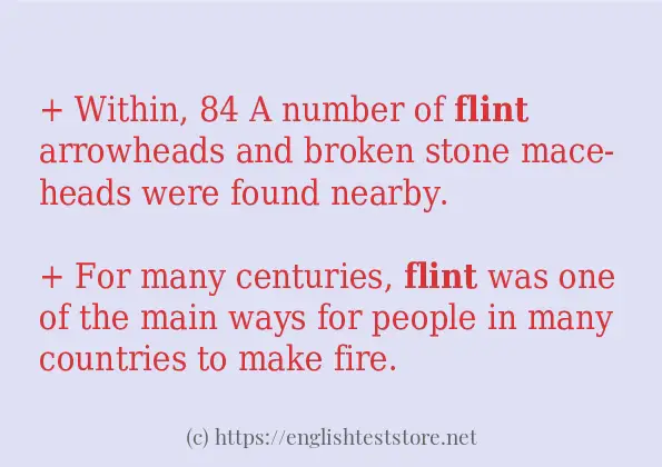 flint how to use in sentences