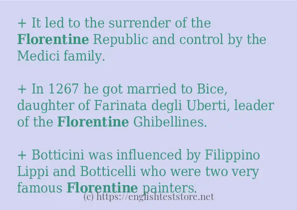 florentine in-sentences