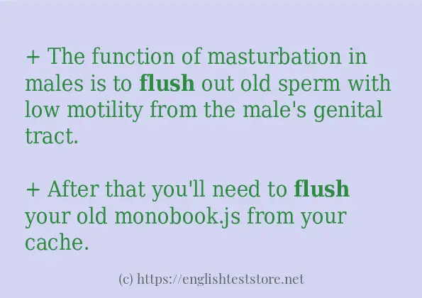 flush in sentences?