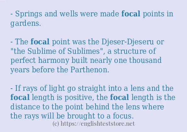 focal how to use in sentences focal how to use in sentences
