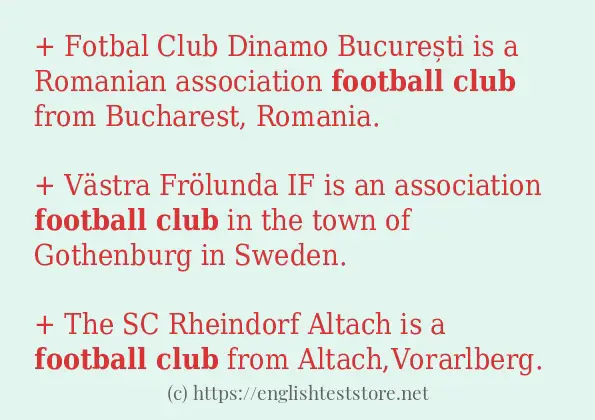 football club some ways to use