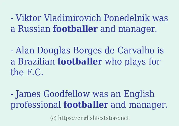 footballer use in sentences