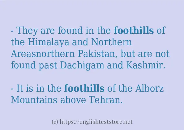 foothills how to use?