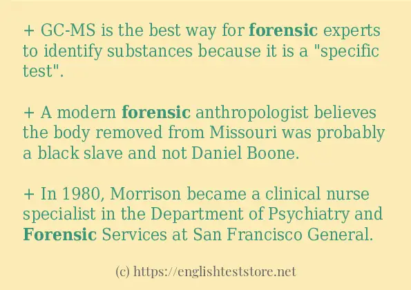 forensic how to use in sentences