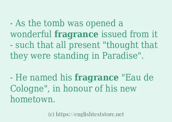 fragrance in-sentences