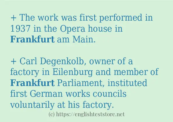 frankfurt - sentence examples