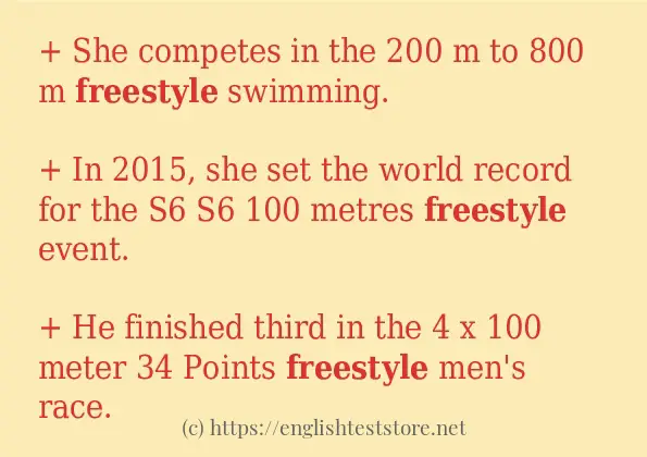 freestyle how to use in sentences