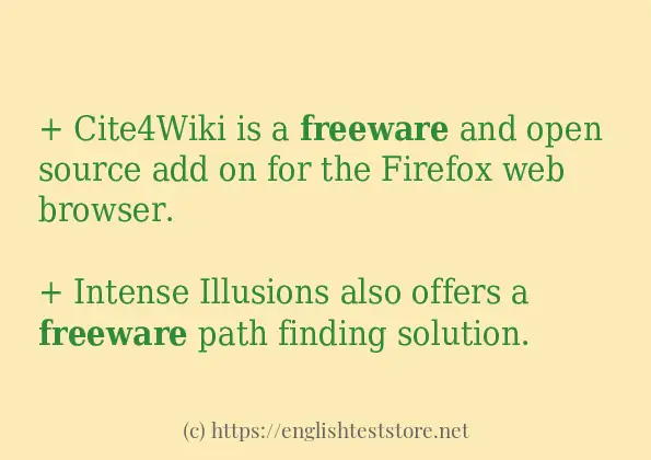 freeware - example sentences