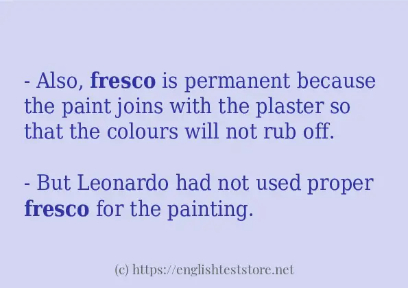 fresco some example sentences