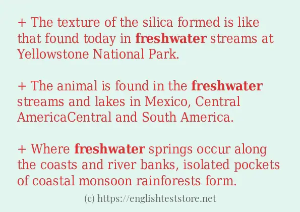 freshwater how to use in sentences