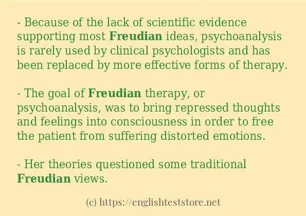 freudian use in sentences