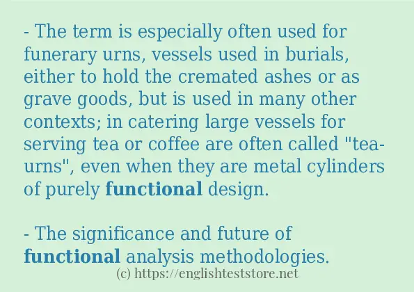 functional use in-sentences