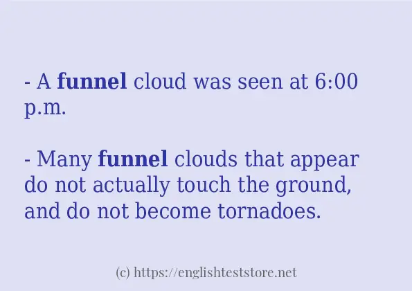 funnel example in sentences