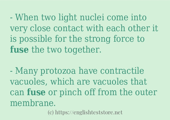 fuse example in sentences