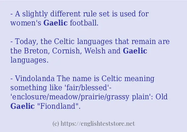 gaelic how to use?