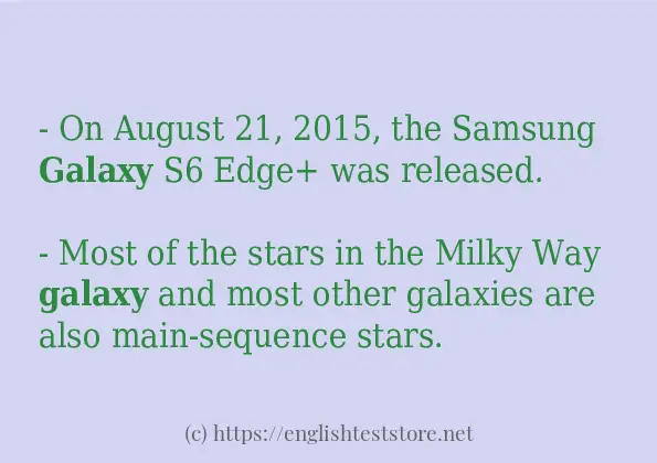 galaxy use in sentences