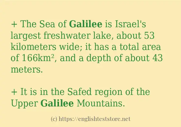 galilee use in-sentences