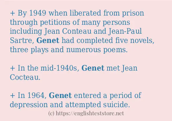 genet use in-sentences