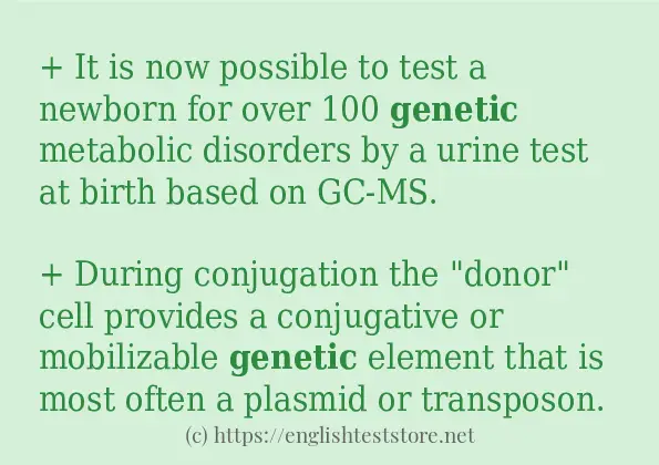 genetic - sentence examples