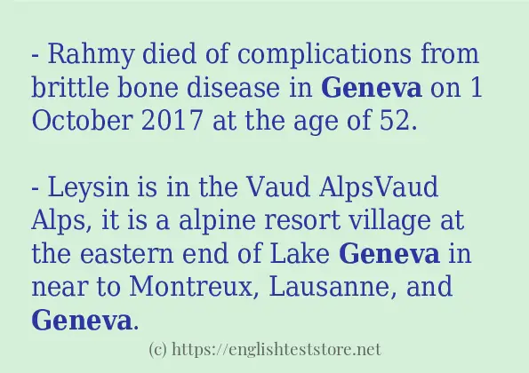 geneva example in sentences