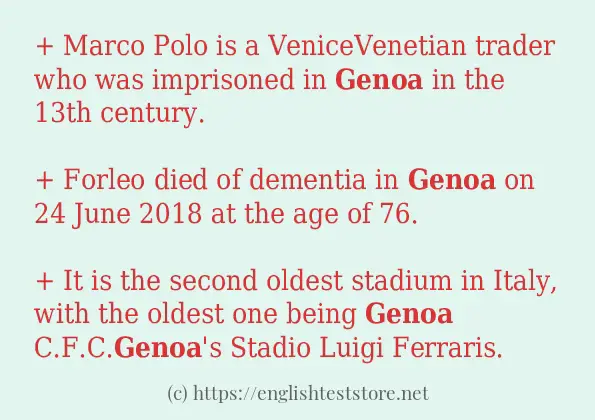 genoa example in sentences