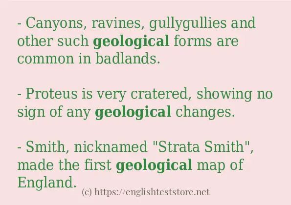 geological some ways to use