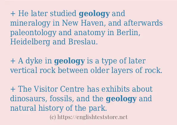 geology some ways to use