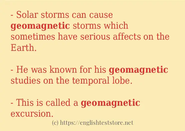 geomagnetic - some sentence examples