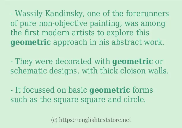 geometric example in sentences