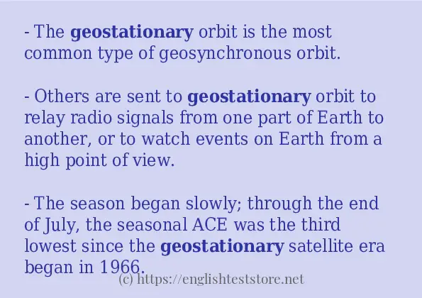 geostationary - some sentence examples