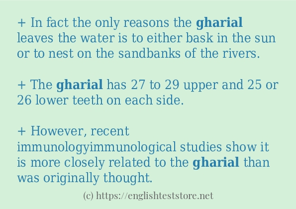 gharial - sentence examples