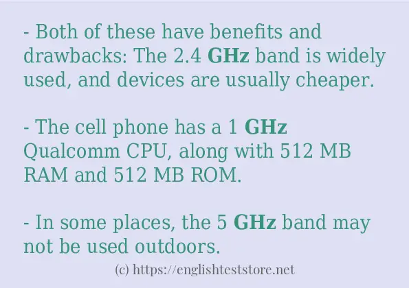 ghz use in-sentences